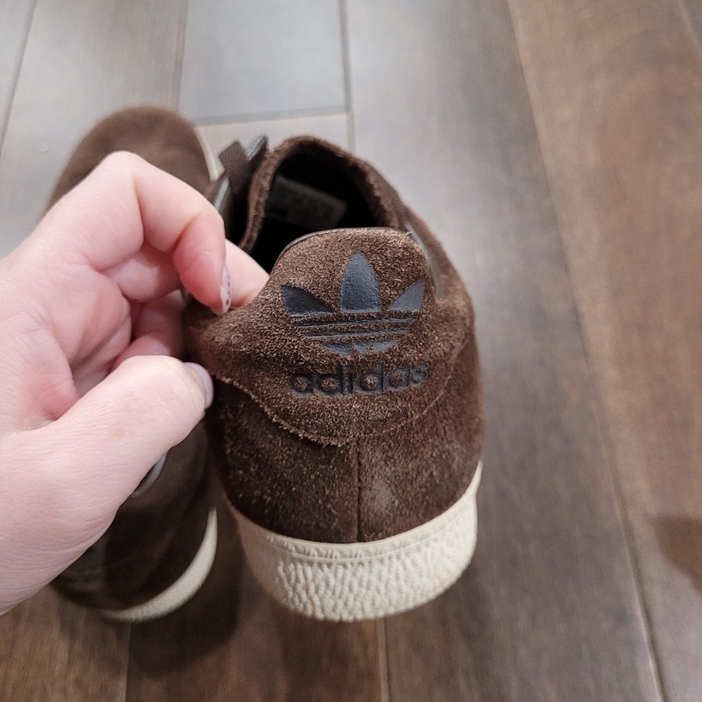Adidas Vintage Originals Brown Suede Gazelles Sneakers size 7.5 - Picture 9 of 12